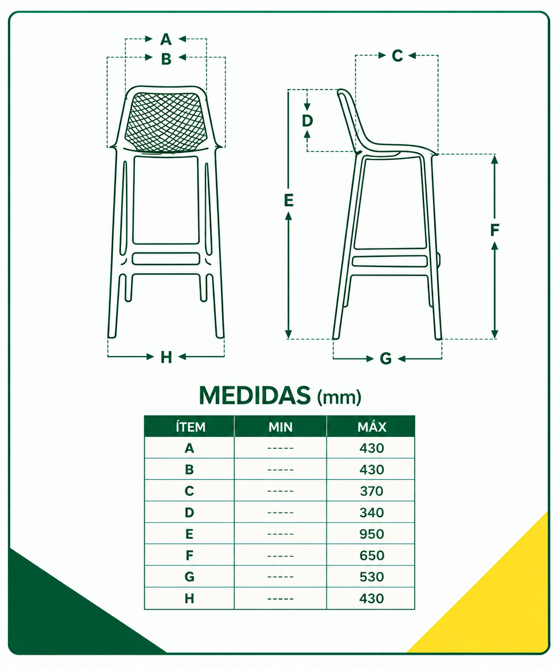 SILLA BAR BERLIN ARENA 65 CM. MOBEL ART - 4