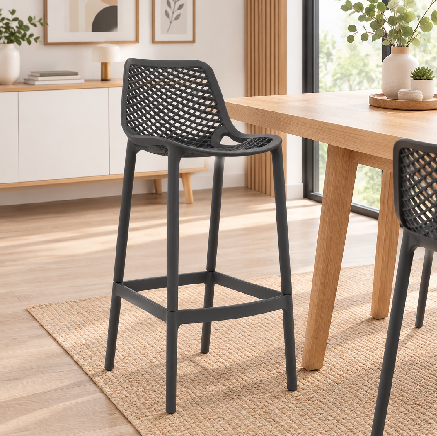SILLA BAR BERLIN NEGRO 65 CM. MOBEL ART - 1