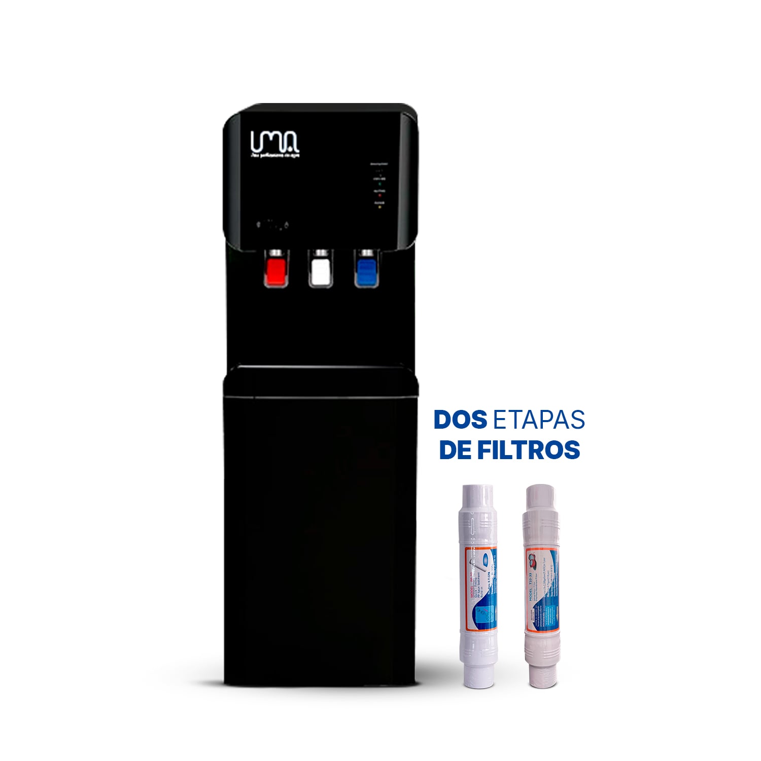 DISPENSADOR DE AGUA ULTRA BLACK PEDESTAL CON FILTROS - 1