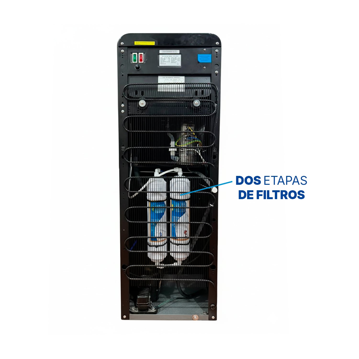 DISPENSADOR DE AGUA ULTRA BLACK PEDESTAL CON FILTROS - 3