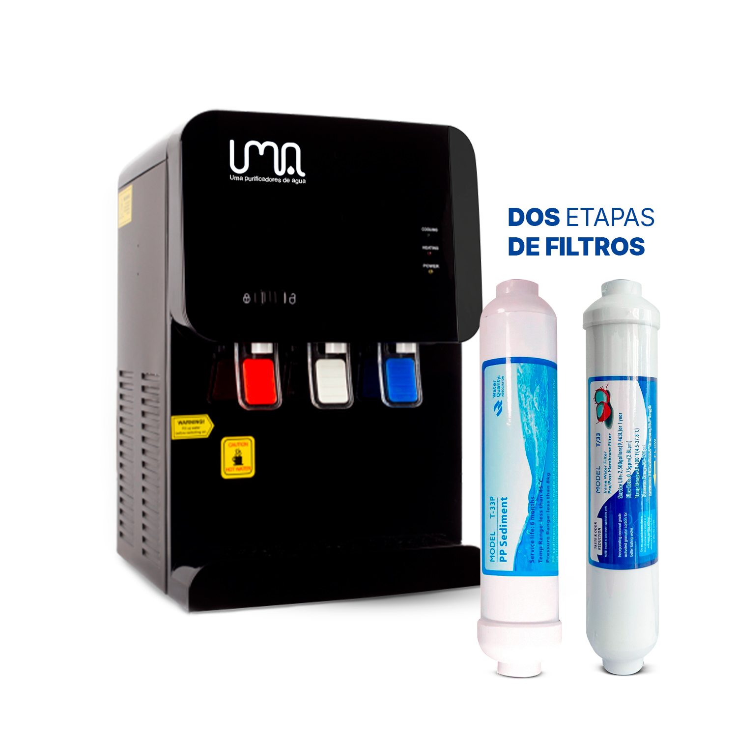 MINI DISPENSADOR DE AGUA ULTRA BLACK CON FILTROS - 1