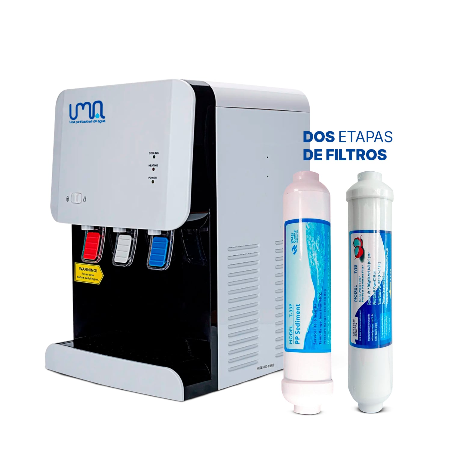 MINI DISPENSADOR DE AGUA CON FILTROS - PROWHITE - 1
