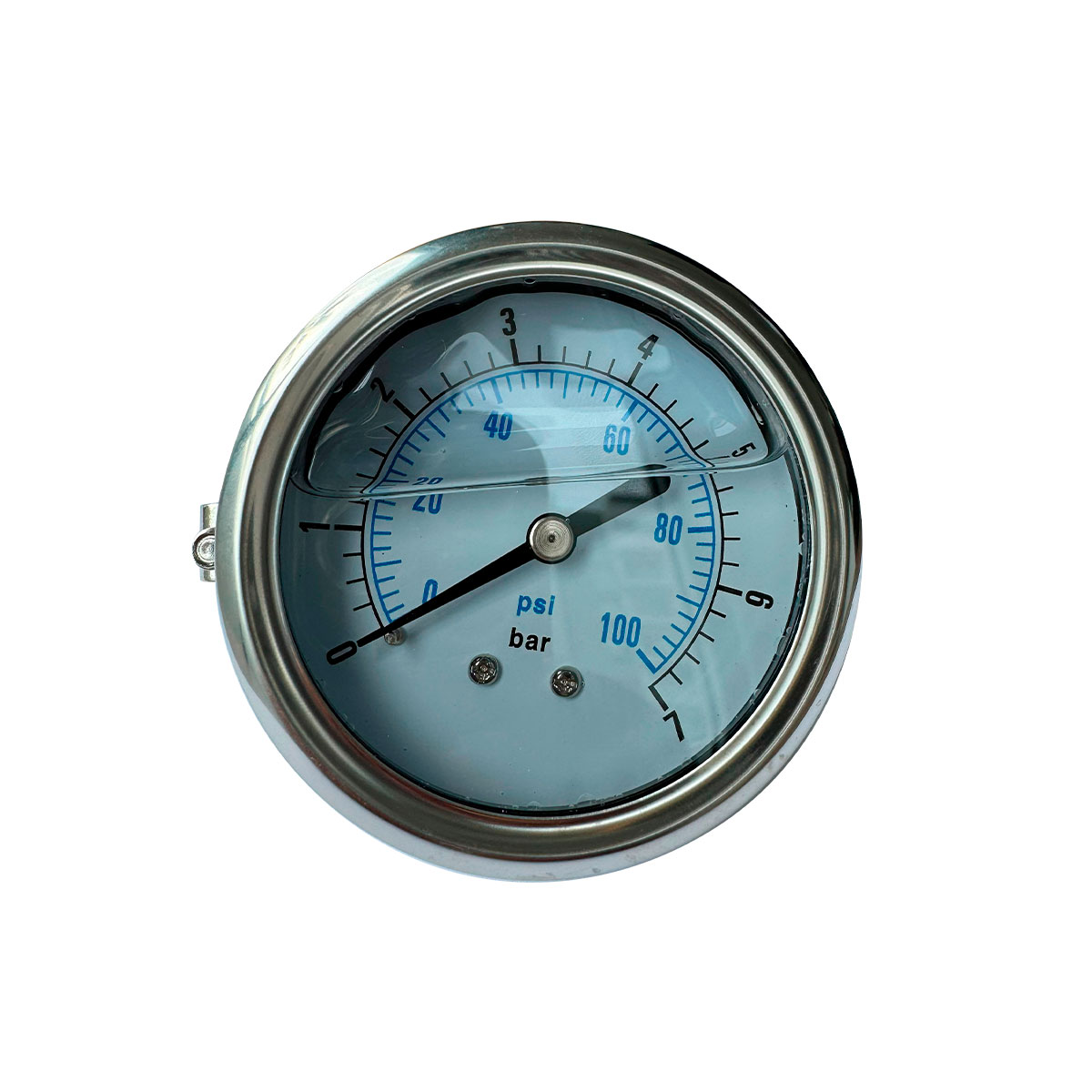 MANOMETRO 0-100PSI DIAL 2.5, CONEXION 1/4' -POSTERIOR, MOD PR-102 0-100PSI, 1/4' - 1