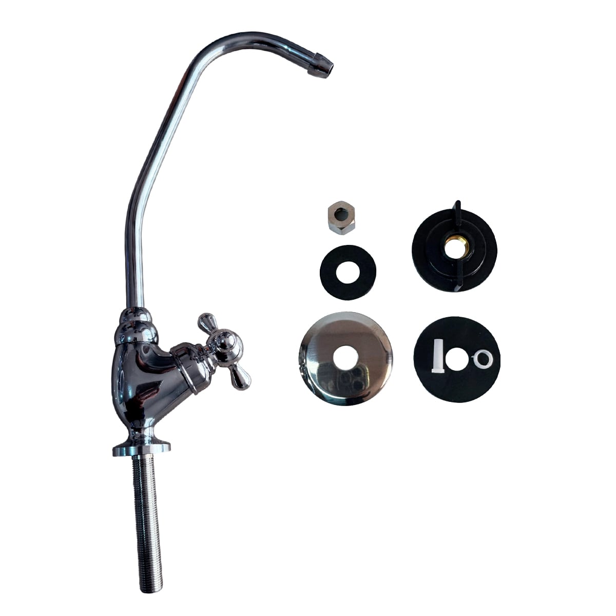 CAÑO TIPO GANZO METAL CROMADO MODELO GF-02C - 1
