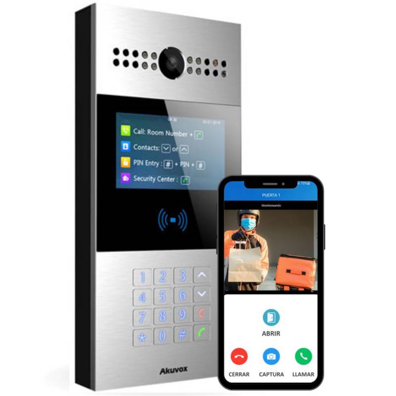 Ripley - INTERCOMUNICADOR AKUVOX VIDEOPORTERO EDIFICIO ABRE PUERTA ...