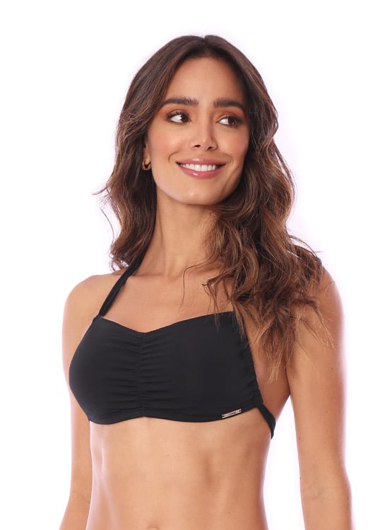 TOP BIKINI MUJER CHAMELA NEGRO 29925 RECTANGULAR - 1