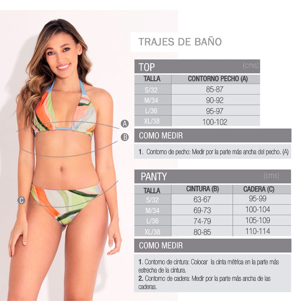 ROPA DE BAÑO MUJER CHAMELA CELESTE 40335 ENTERO FAJA - 3