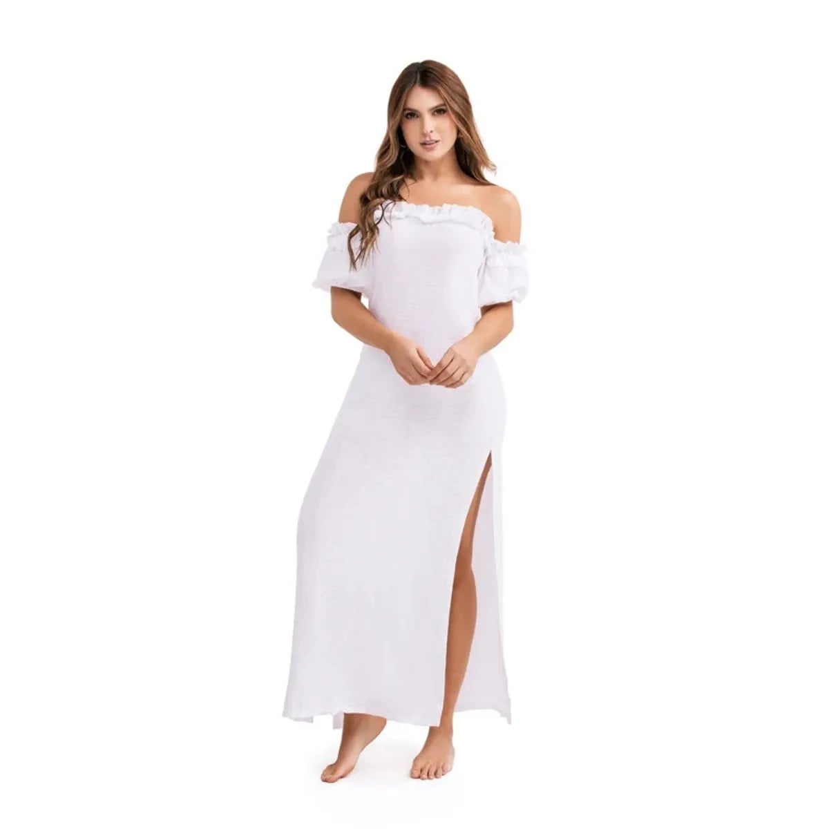 VESTIDO MUJER 46125 - STRAPLESS CON BOLEROS SUPERIORES - 3