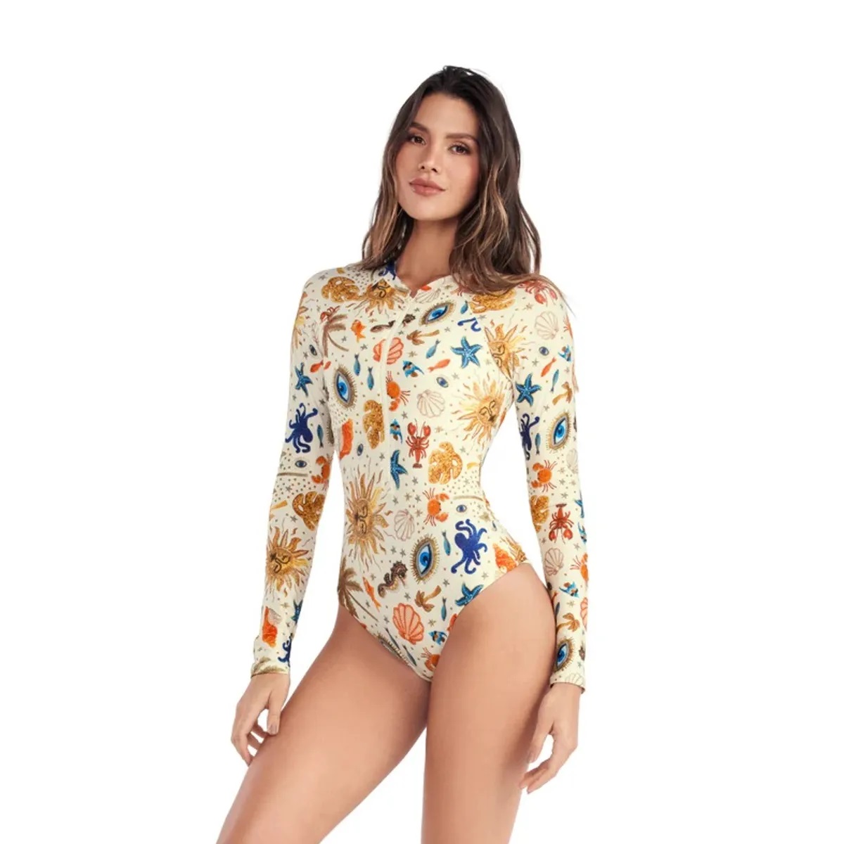 ROPA DE BAÑO ENTERA MANGA LARGA 46735 - 1