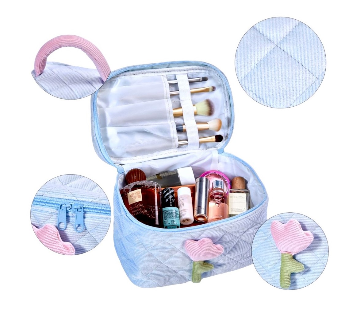 SET KAWAII: NECESER GRANDE, NECESER PEQUEÑO Y 2 DISPENSADORES DE JABÓN LÍQUIDO. - 5