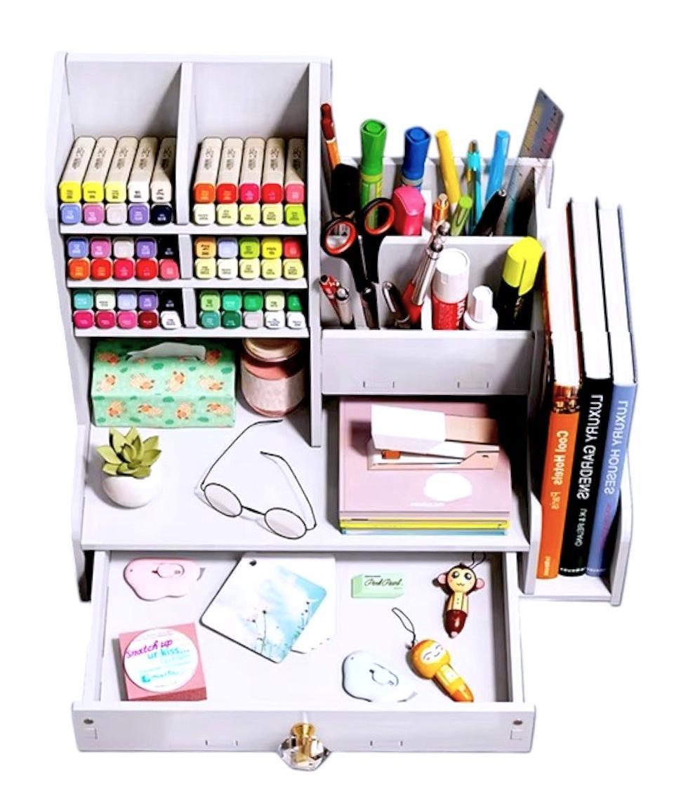 ORGANIZADOR DE ESCRITORIO Y OFICINA PORTA LAPICEROS - 6