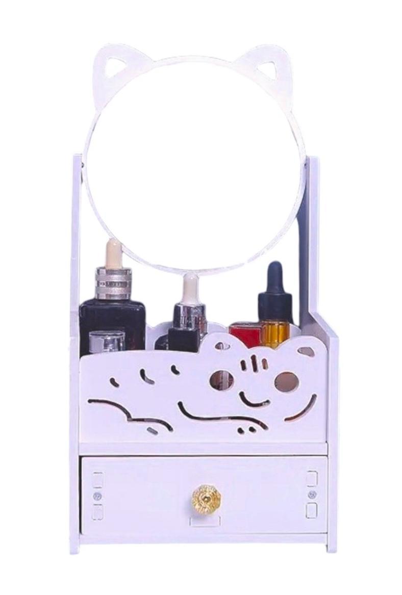 ORGANIZADOR DE MAQUILLAJE CON ESPEJO GATITO - GATITO - 1