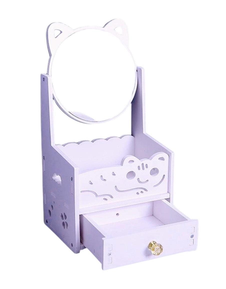 ORGANIZADOR DE MAQUILLAJE CON ESPEJO GATITO - GATITO - 4