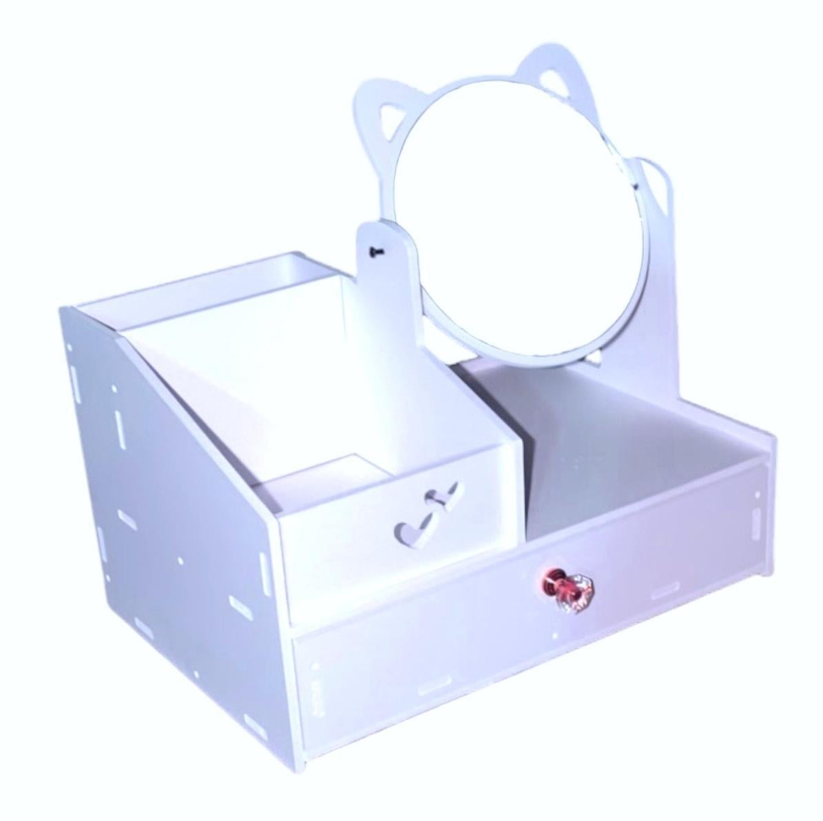 ORGANIZADOR DE MAQUILLAJE O MULTIUSOS CORAZÓN - GATITO - 2