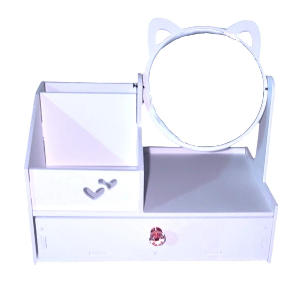 ORGANIZADOR DE MAQUILLAJE O MULTIUSOS CORAZÓN - GATITO - 4