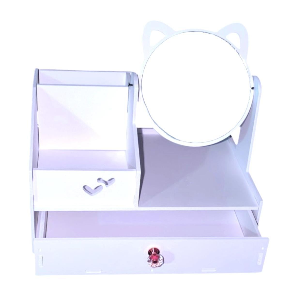 ORGANIZADOR DE MAQUILLAJE O MULTIUSOS CORAZÓN - GATITO - 5