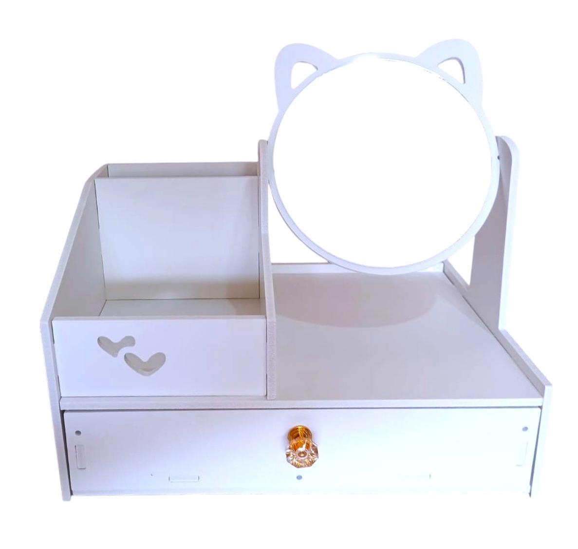 ORGANIZADOR DE MAQUILLAJE O MULTIUSOS CORAZÓN - GATITO - 6