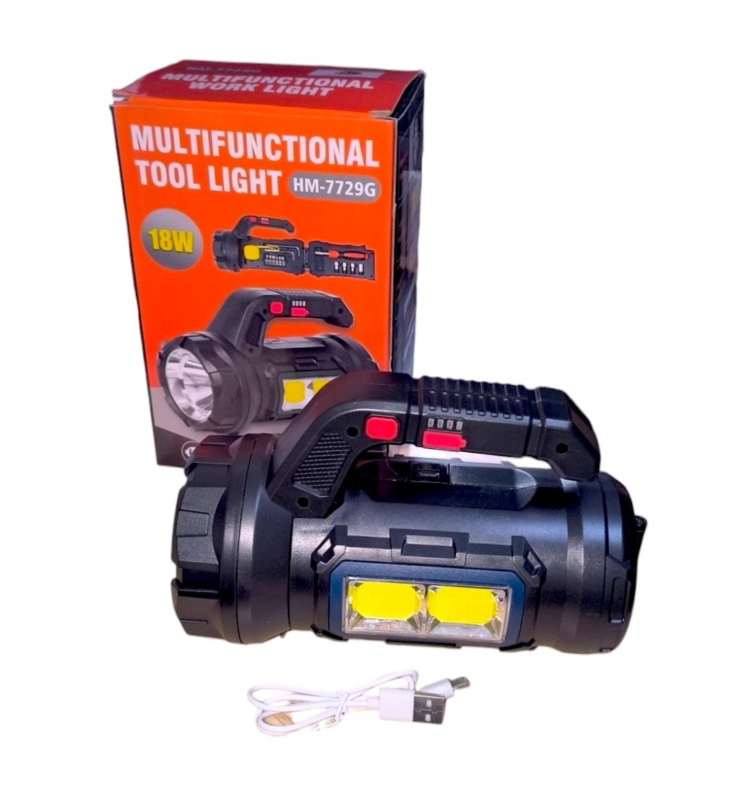 LINTERNA DE EMERGENCIA  RECARGABLE CON HERRAMIENTAS 18W - 3