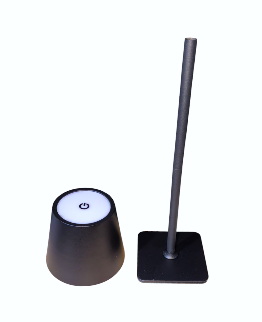 LÁMPARA DE MESA O ESCRITORIO ARMABLE TÁCTIL CON CARGA USB COLOR NEGRO. - 6