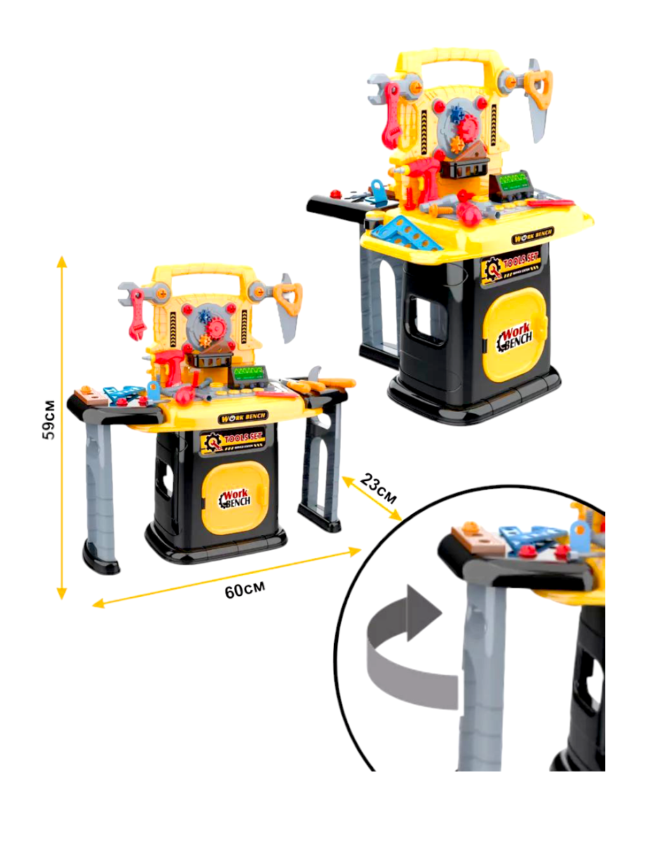 JUGUETE HERRAMIENTAS PARA NIÑOS 102 PIEZAS CON LUCES Y SONIDO. - 7