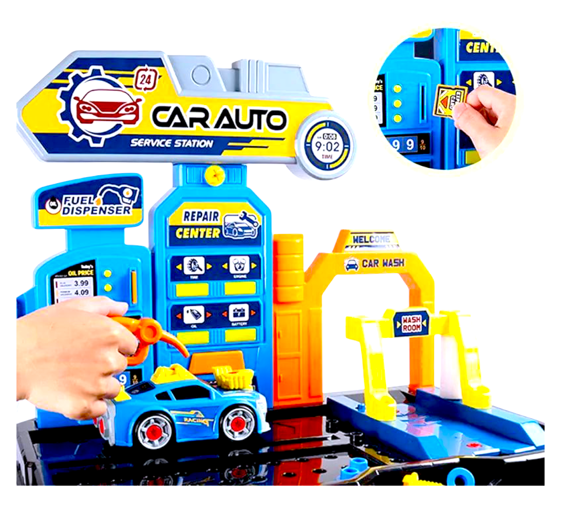 JUGUETE DE HERRAMIENTAS Y AUTO PARA NIÑOS POR 125 PIEZAS CON LUCES Y SONIDO - 9