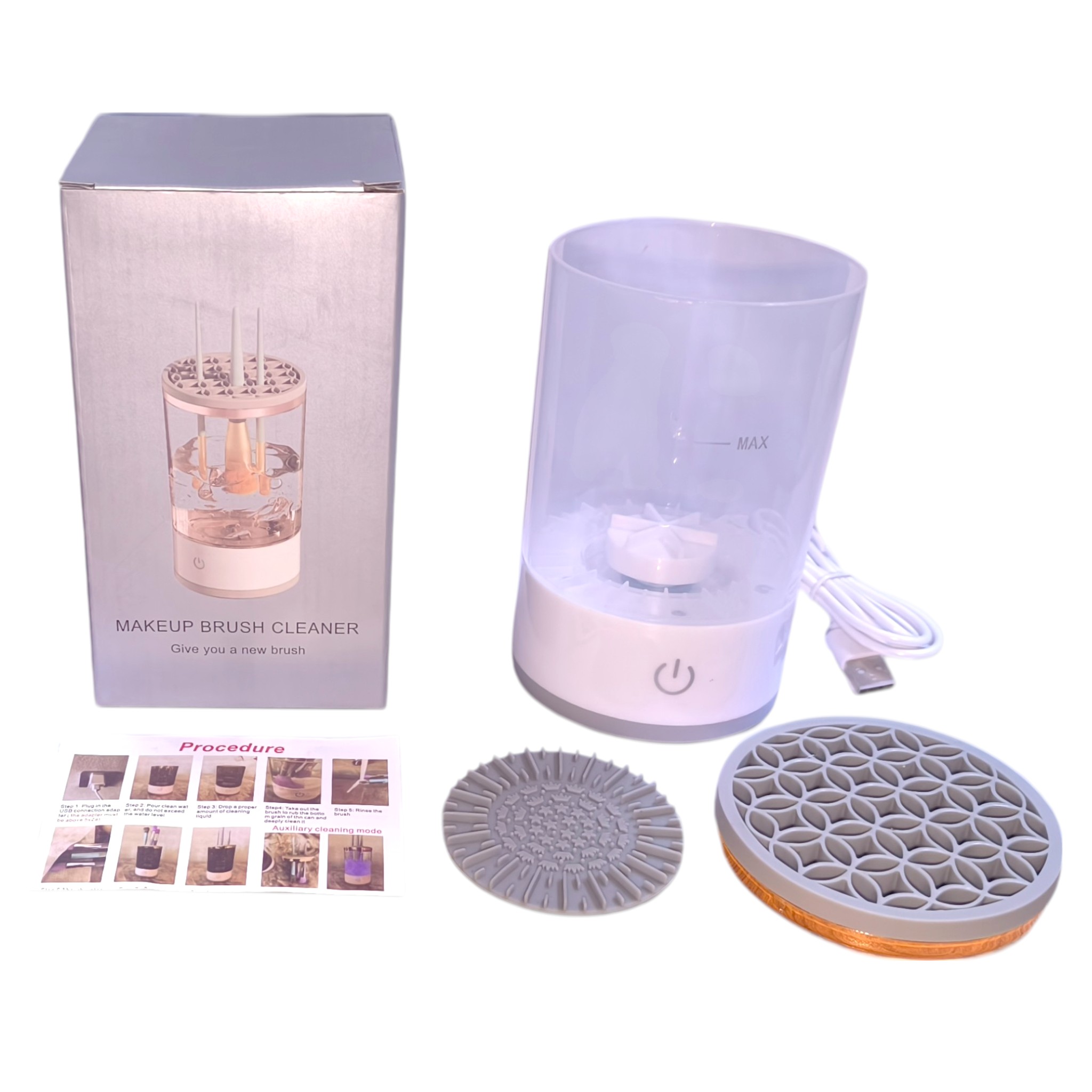 LIMPIADOR DE BROCHAS DE MAQUILLAJE ELECTRICO - 5