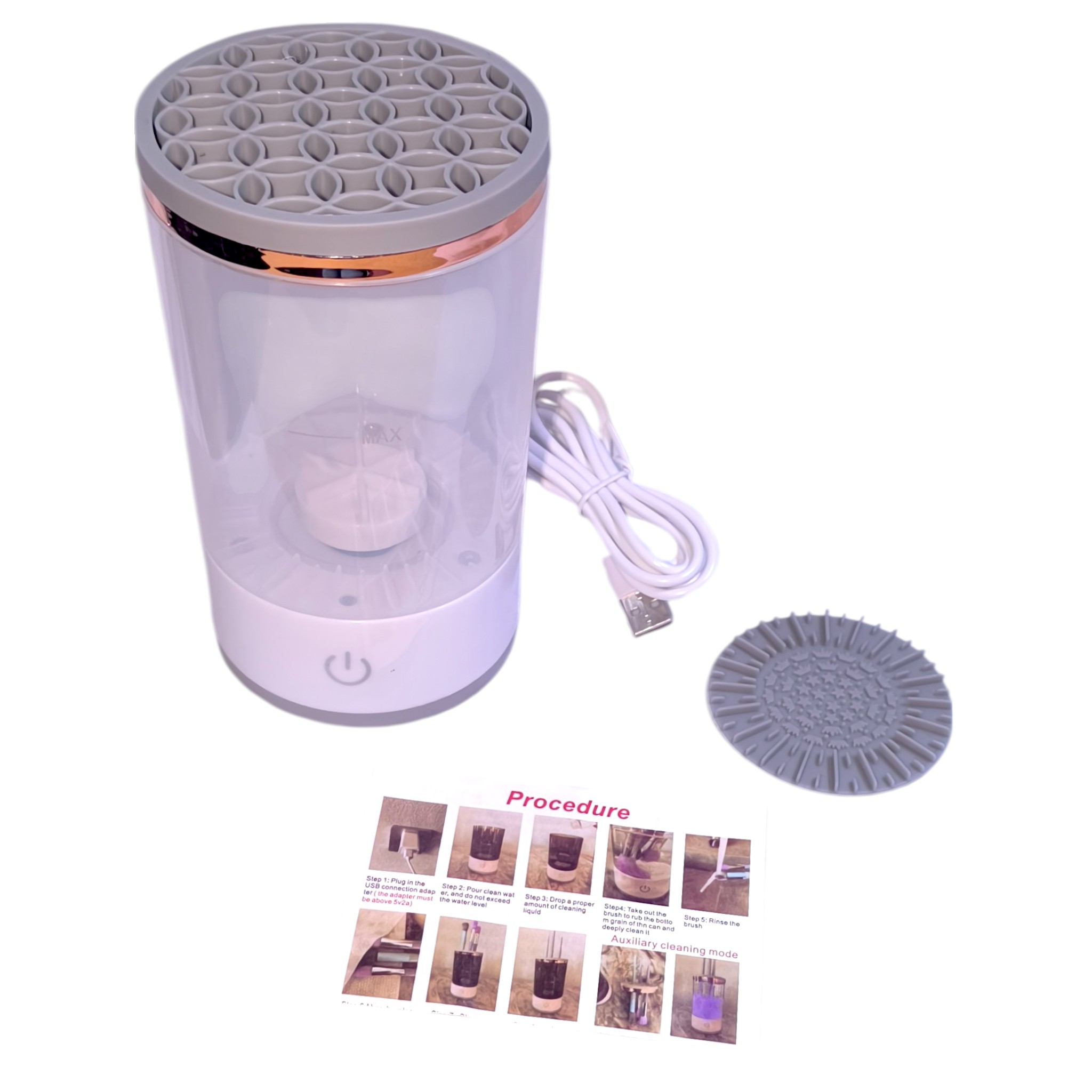 LIMPIADOR DE BROCHAS DE MAQUILLAJE ELECTRICO - 6
