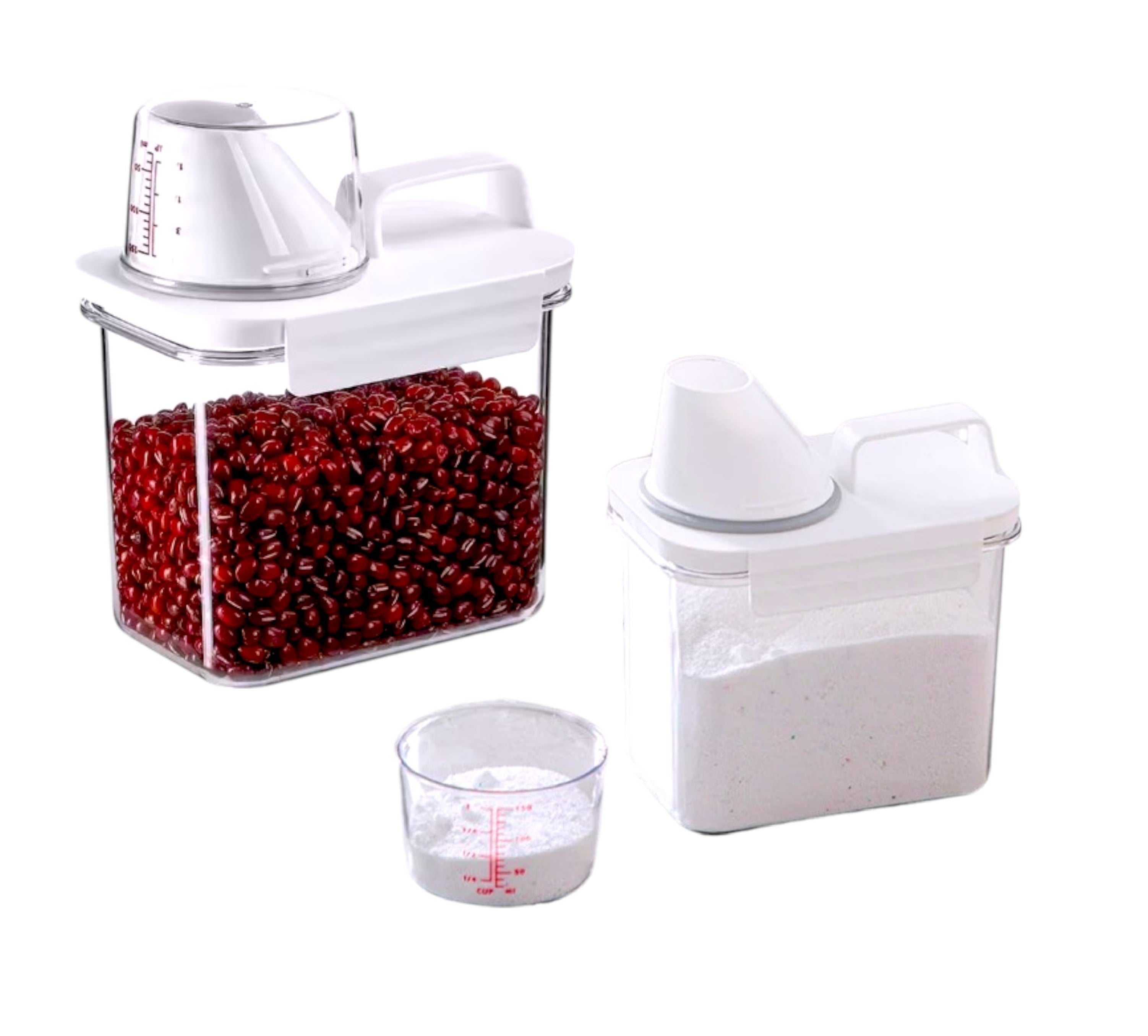 FRASCOS CONTENEDORES X 2 / DISPENSADOR DE ARROZ, MENESTRAS O CEREALES 1.100KLS. - 2