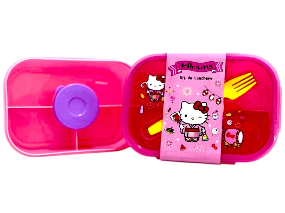MOCHILA SCOOL OFICIO DISEÑO HELLO KITTY FUCSIA MAS TOMATODO. - 5