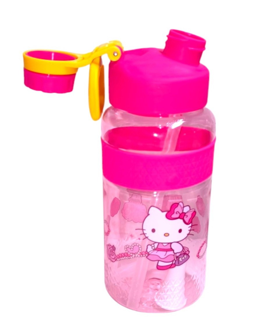 MOCHILA SCOOL OFICIO DISEÑO HELLO KITTY FUCSIA MAS TOMATODO. - 8