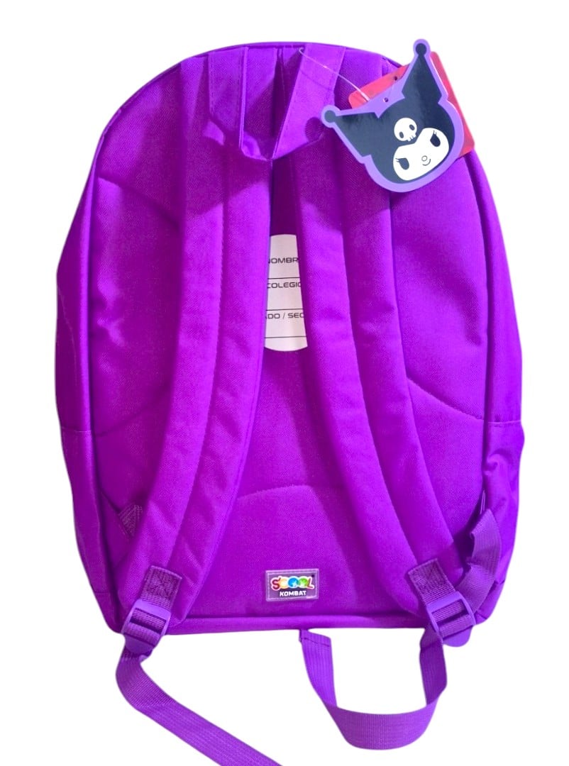 MOCHILA TAMAÑO OFICIO DISEÑO KUROMI MÁS TAPER Y TOMATODO - 4