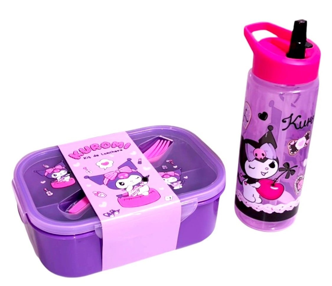 MOCHILA TAMAÑO OFICIO DISEÑO KUROMI MÁS TAPER Y TOMATODO - 5