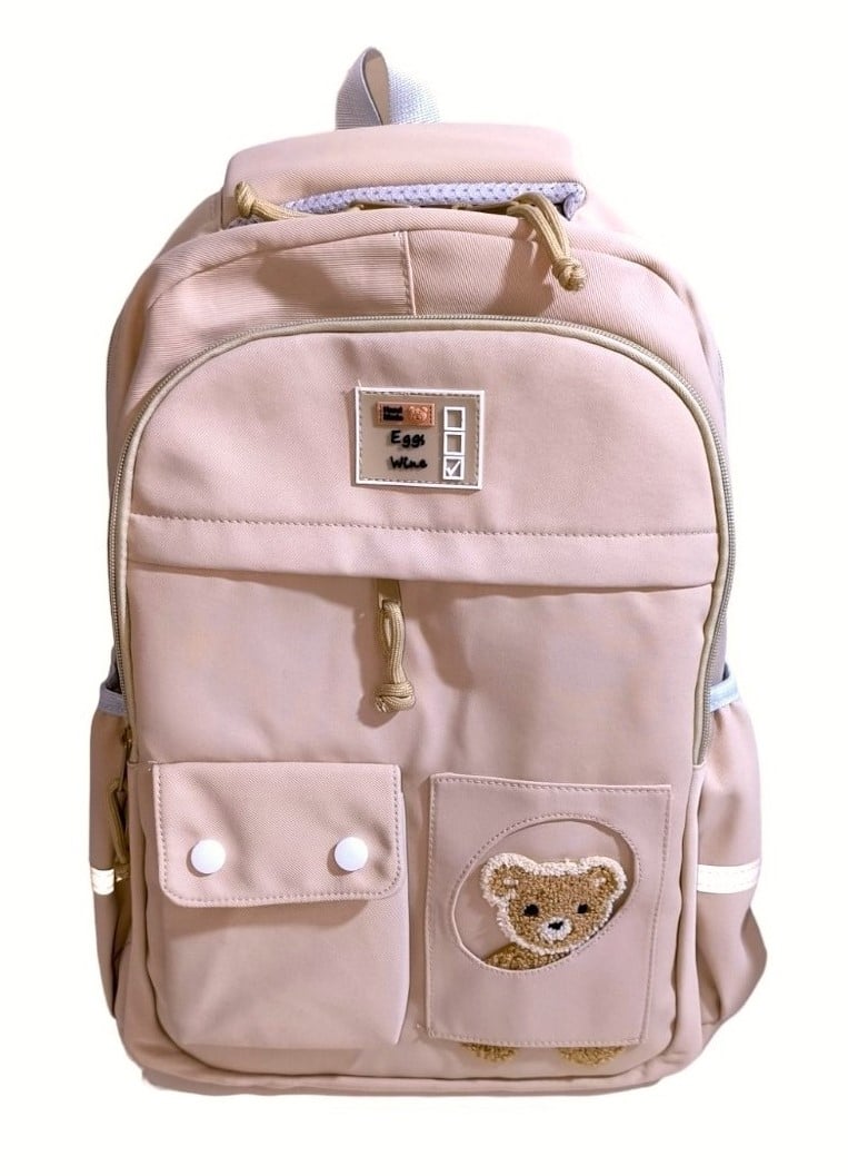 MOCHILA KAWAII PORTA LAPTOP DISEÑO OSITO MÁS BOTELLA TOMATODO - 3