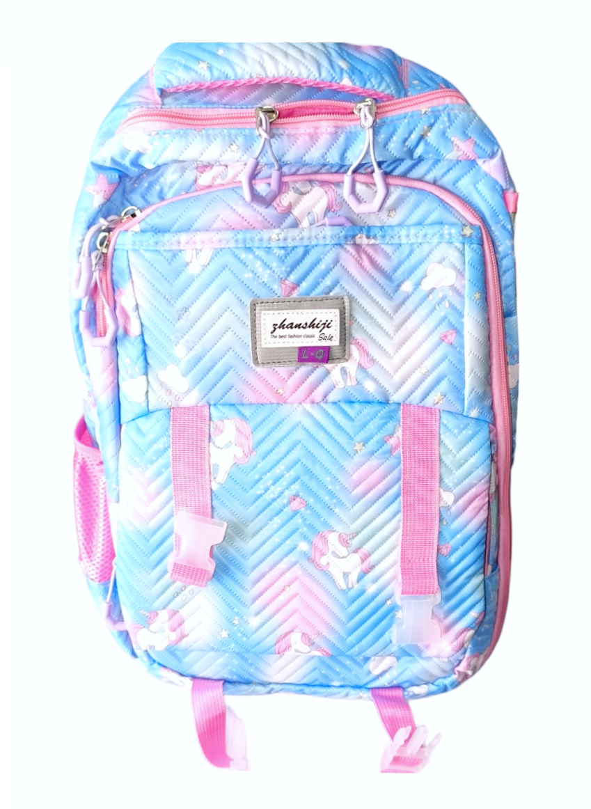 MOCHILA KAWAII DISEÑO UNICORNIO TIPO LIBRO MÁS BOTELLA TOMATODO - 3
