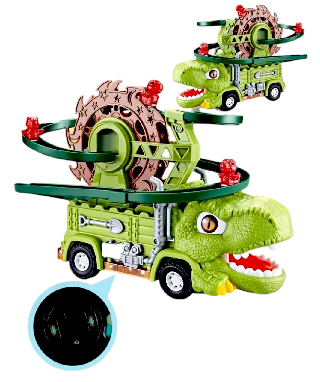 CARRITO DINO CON PISTA, LUCES Y SONIDO - 3