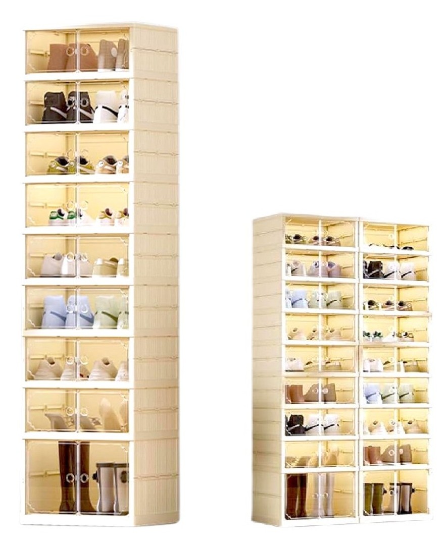 ZAPATERA PLEGABLE 9 PISOS DOBLE COMPARTIMENTO. - 4