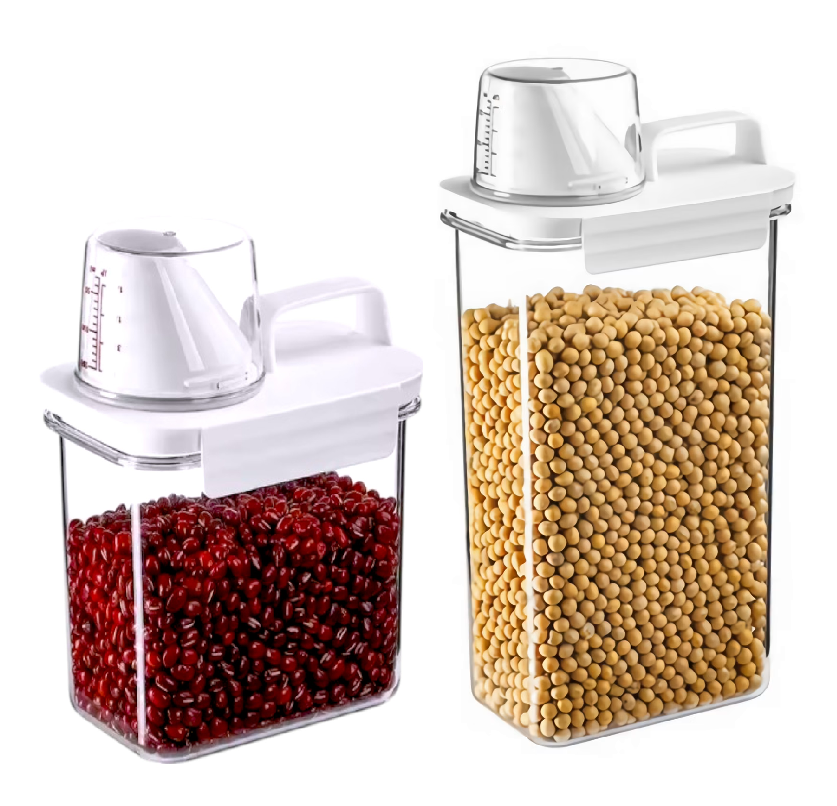 FRASCOS CONTENEDORES O DISPENSADORES DE ARROZ MENESTRAS O CEREALES 2300ML. Y 1100ML. - 1
