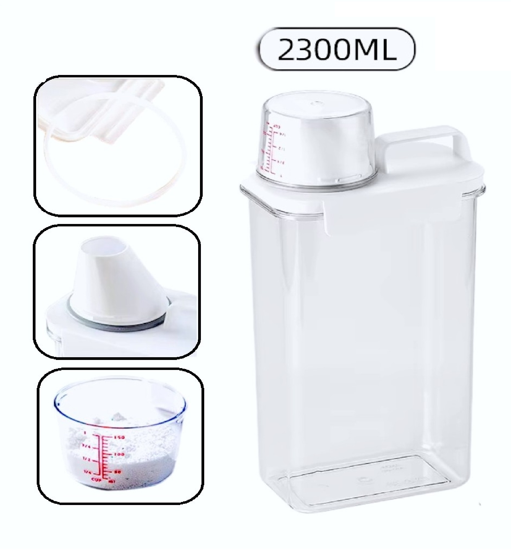 FRASCO CONTENEDOR O DISPENSADOR DE ARROZ MENESTRAS O CEREALES 2300ML. - 1