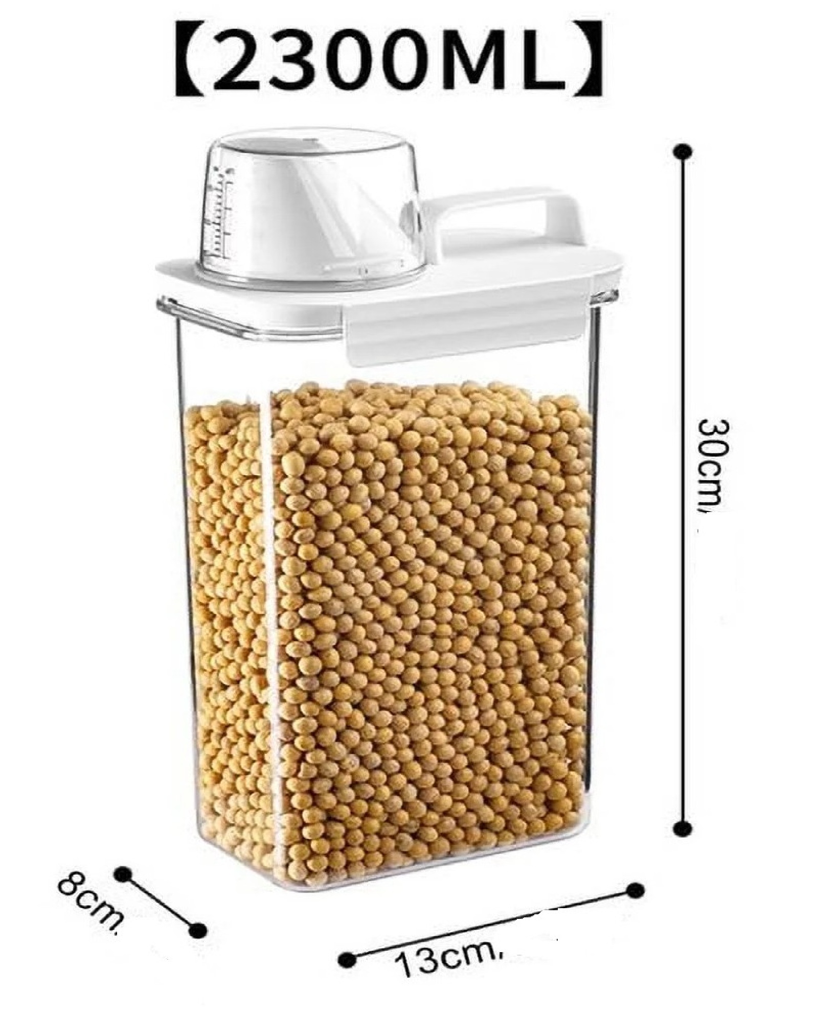 FRASCO CONTENEDOR O DISPENSADOR DE ARROZ MENESTRAS O CEREALES 2300ML. - 8