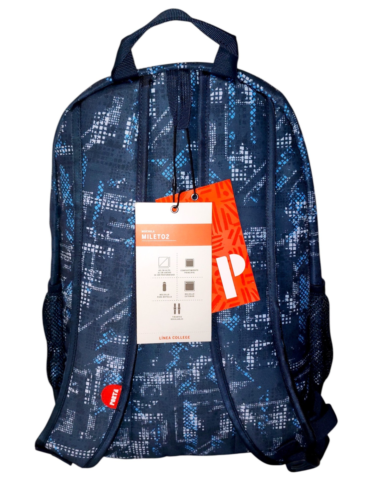 MOCHILA MODELO MILETO COLOR NEGRO - PORTA - 6