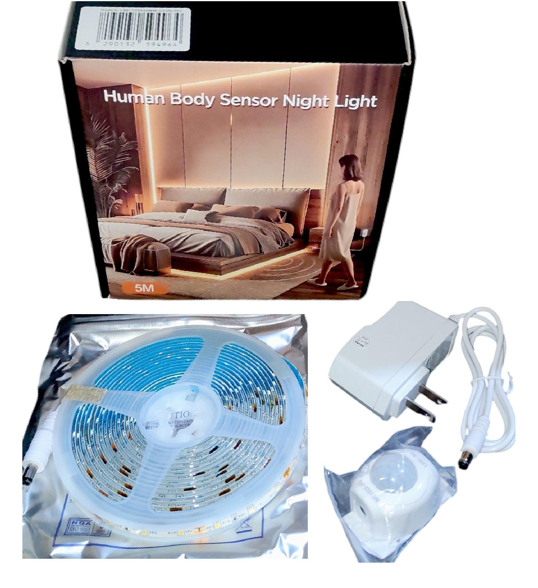 CINTA LED BLANCA 5M CON SENSOR MODELO: GY5M-12V - 1
