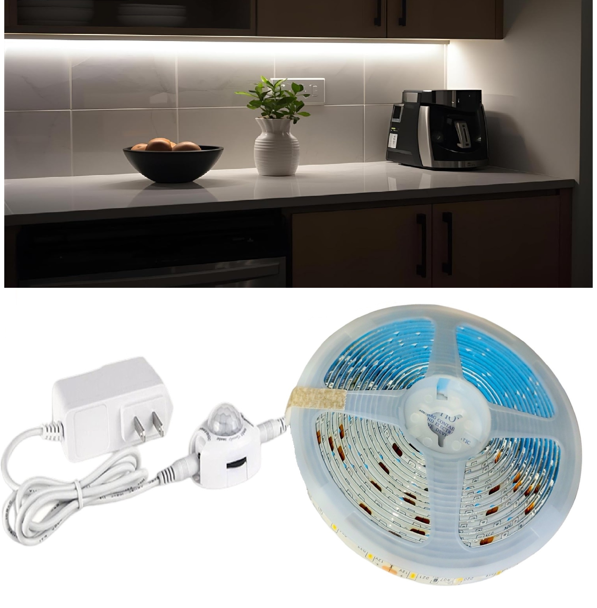 CINTA LED BLANCA 5M CON SENSOR MODELO: GY5M-12V - 2