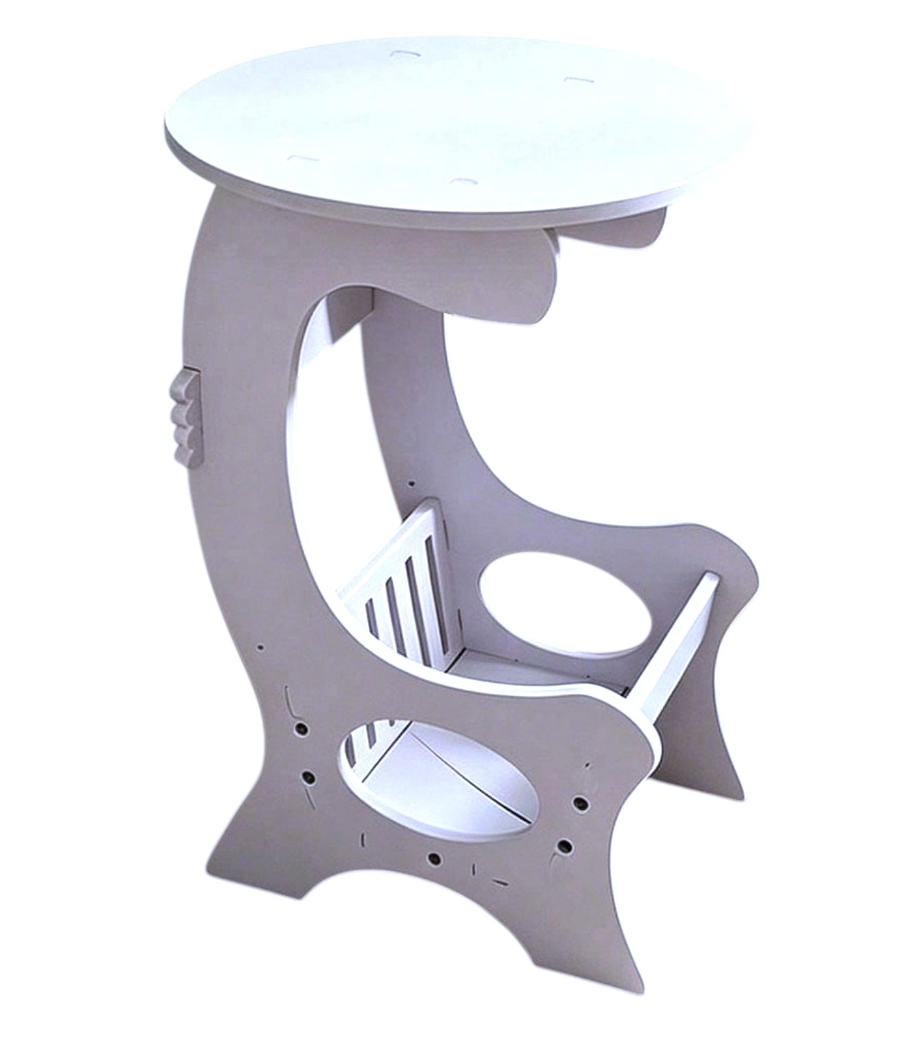 MESITA ORGANIZADORA ARMABLE MULTIUSOS MODELO CIRCULAR - 6