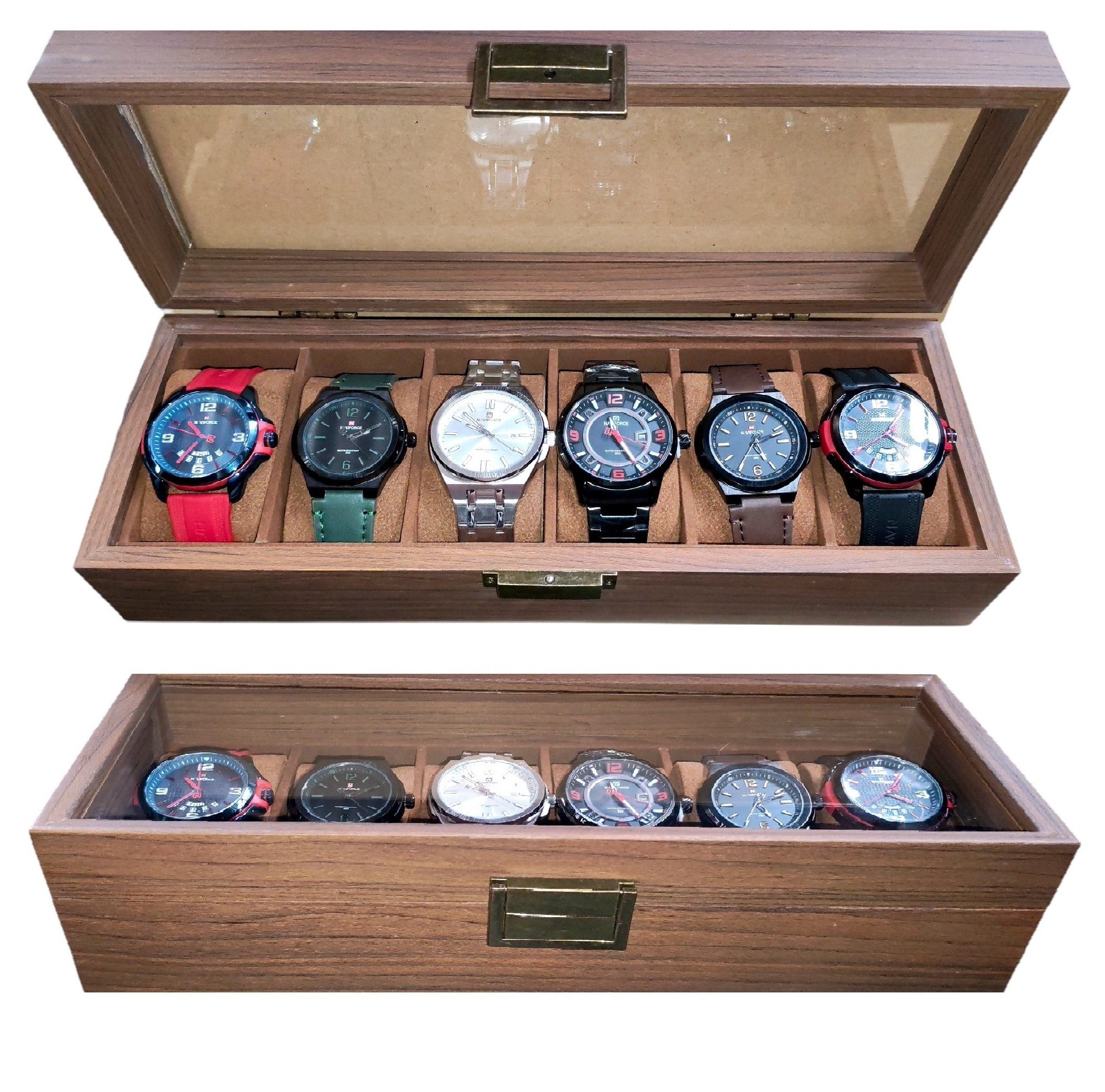 PORTA RELOJ DE 6 COMPARTIMENTOS - 1