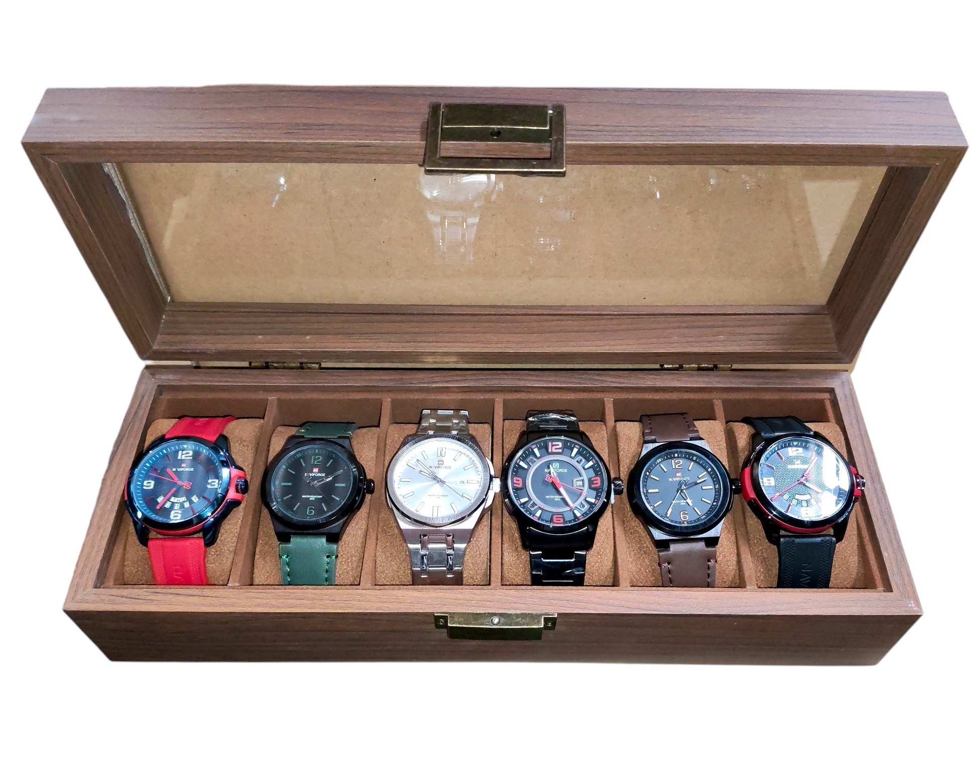 PORTA RELOJ DE 6 COMPARTIMENTOS - 2