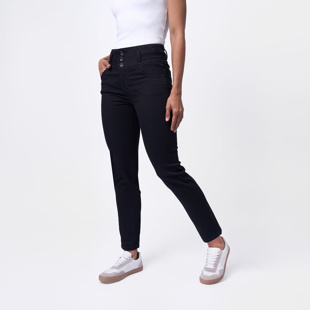 JEAN MUJER BRONCO NEGRO NICOL-I DENIM STRECH - 2