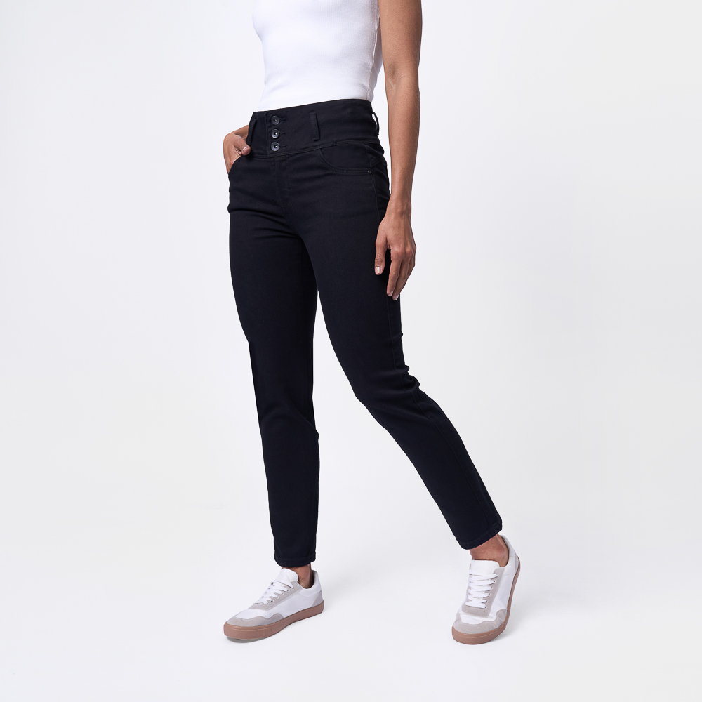 JEAN MUJER BRONCO NEGRO NICOL-I DENIM STRECH - 2