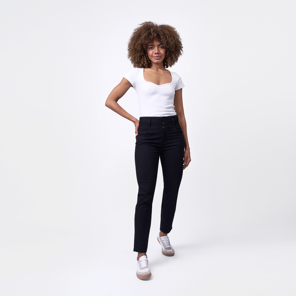 JEAN MUJER BRONCO NEGRO NICOL-I DENIM STRECH - 6
