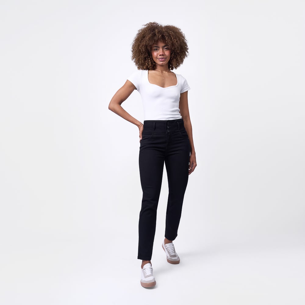 JEAN MUJER BRONCO NEGRO NICOL-I DENIM STRECH - 6