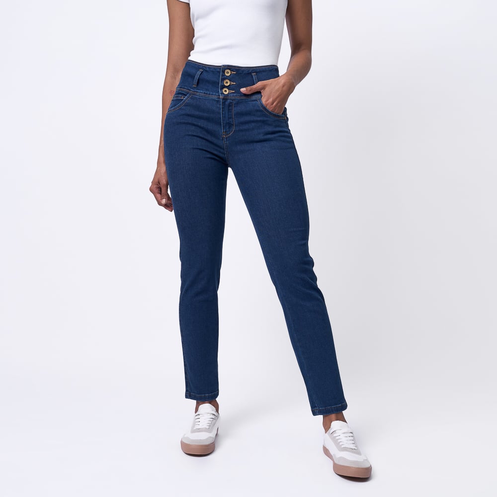 JEAN MUJER BRONCO AZUL OSCURO NICOL-I DENIM STRECH - 1